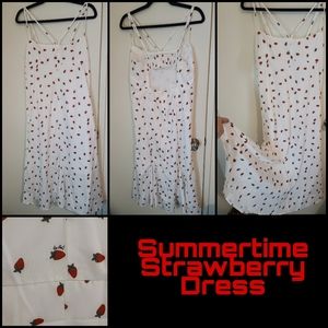 NWOT Strawberry Maxi Dress